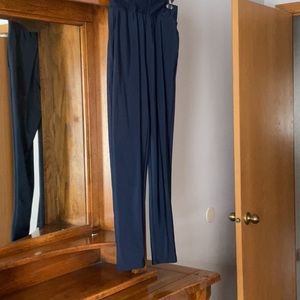 Navy blue stretch pants